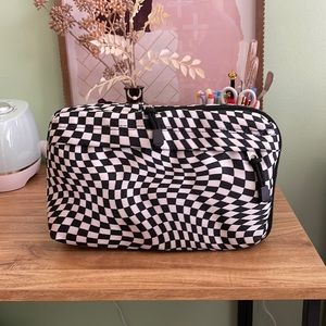 Checked cross back bag
